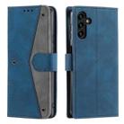 For Samsung Galaxy S25+ 5G Nail Skin Feel Stitching Calf Texture Leather Phone Case(Blue) - 2