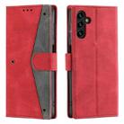 For Samsung Galaxy S25+ 5G Nail Skin Feel Stitching Calf Texture Leather Phone Case(Red) - 2