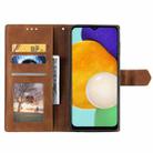 For Samsung Galaxy S25+ 5G Nail Skin Feel Stitching Calf Texture Leather Phone Case(Brown) - 3