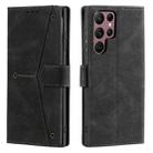 For Samsung Galaxy S25 Ultra 5G Nail Skin Feel Stitching Calf Texture Leather Phone Case(Black) - 1