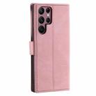 For Samsung Galaxy S25 Ultra 5G Nail Skin Feel Stitching Calf Texture Leather Phone Case(Rose Gold) - 3
