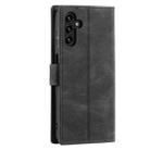 For Samsung Galaxy S25 FE 5G Nail Skin Feel Stitching Calf Texture Leather Phone Case(Black) - 3