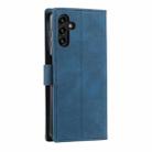 For Samsung Galaxy S25 FE 5G Nail Skin Feel Stitching Calf Texture Leather Phone Case(Blue) - 3