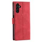 For Samsung Galaxy S25 FE 5G Nail Skin Feel Stitching Calf Texture Leather Phone Case(Red) - 3