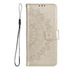 For Samsung Galaxy S25 5G Totem Flower Embossed Leather Phone Case(Gold) - 2