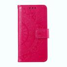 For Samsung Galaxy S25 5G Totem Flower Embossed Leather Phone Case(Red) - 2