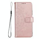 For Samsung Galaxy S25 5G Totem Flower Embossed Leather Phone Case(Rose Gold) - 2