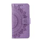 For Samsung Galaxy S25 5G Totem Flower Embossed Leather Phone Case(Purple) - 2