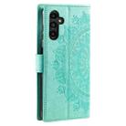 For Samsung Galaxy S25+ 5G Totem Flower Embossed Leather Phone Case(Green) - 3