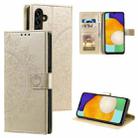 For Samsung Galaxy S25+ 5G Totem Flower Embossed Leather Phone Case(Gold) - 1