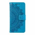For Samsung Galaxy S25+ 5G Totem Flower Embossed Leather Phone Case(Blue) - 2