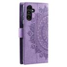 For Samsung Galaxy S25+ 5G Totem Flower Embossed Leather Phone Case(Purple) - 3