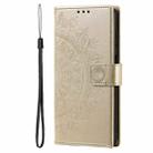 For Samsung Galaxy S25 Ultra 5G Totem Flower Embossed Leather Phone Case(Gold) - 2