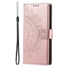 For Samsung Galaxy S25 Ultra 5G Totem Flower Embossed Leather Phone Case(Rose Gold) - 2