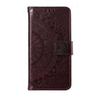 For Samsung Galaxy S25 Edge 5G Totem Flower Embossed Leather Phone Case(Brown) - 2
