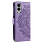 For Samsung Galaxy S25 Edge 5G Totem Flower Embossed Leather Phone Case(Purple) - 3