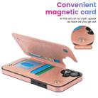 For iPhone 16 Double Buckle Mandala Leather Wallet Back Cover Phone Case(Rose Gold) - 3