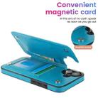 For iPhone 16 Plus Double Buckle Mandala Leather Wallet Back Cover Phone Case(Blue) - 3