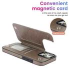 For iPhone 16 Pro Double Buckle Mandala Leather Wallet Back Cover Phone Case(Grey) - 3