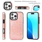 For iPhone 16 Pro Double Buckle Mandala Leather Wallet Back Cover Phone Case(Rose Gold) - 2