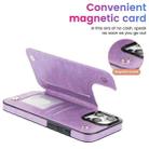 For iPhone 16 Pro Double Buckle Mandala Leather Wallet Back Cover Phone Case(Purple) - 3