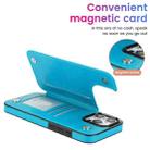 For iPhone 16 Pro Max Double Buckle Mandala Leather Wallet Back Cover Phone Case(Blue) - 3