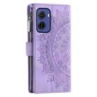 For Motorola Moto G05 Multi-Card Totem Zipper Leather Phone Case(Purple) - 3