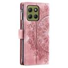 For Motorola Moto G15 Multi-Card Totem Zipper Leather Phone Case(Pink) - 3