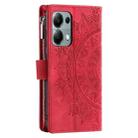 For Motorola Edge 60 Fusion Multi-Card Totem Zipper Leather Phone Case(Red) - 3