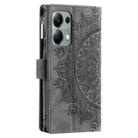 For Motorola Edge 60 Fusion Multi-Card Totem Zipper Leather Phone Case(Grey) - 3