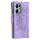 For Motorola Edge 60 Fusion Multi-Card Totem Zipper Leather Phone Case(Purple) - 3