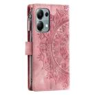 For Motorola Edge 60 Fusion Multi-Card Totem Zipper Leather Phone Case(Pink) - 2
