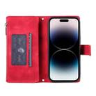 For Motorola Edge 60 Pro Multi-Card Totem Zipper Leather Phone Case(Red) - 3