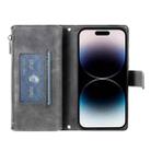 For Motorola Edge 60 Pro Multi-Card Totem Zipper Leather Phone Case(Grey) - 3