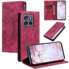 For Motorola Edge 50 Neo Totem Embossed Magnetic Leather Phone Case(Red) - 1