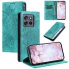 For Motorola Edge 50 Neo Totem Embossed Magnetic Leather Phone Case(Green) - 1