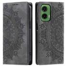 For Motorola Moto G35 Totem Embossed Magnetic Leather Phone Case(Grey) - 2