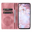 For Motorola Moto G35 Totem Embossed Magnetic Leather Phone Case(Rose Gold) - 3