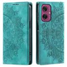 For Motorola Moto G55 Totem Embossed Magnetic Leather Phone Case(Green) - 2