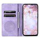 For Motorola Moto G55 Totem Embossed Magnetic Leather Phone Case(Purple) - 3