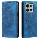 For Motorola Moto G75 5G Totem Embossed Magnetic Leather Phone Case(Blue) - 2