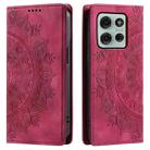 For Motorola Moto G75 5G Totem Embossed Magnetic Leather Phone Case(Red) - 2