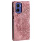 For Motorola Moto G05 Totem Embossed Magnetic Leather Phone Case(Rose Gold) - 3