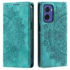 For Motorola Moto G05 Totem Embossed Magnetic Leather Phone Case(Green) - 1