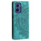 For Motorola Moto G05 Totem Embossed Magnetic Leather Phone Case(Green) - 3