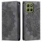 For Motorola Moto G15 Totem Embossed Magnetic Leather Phone Case(Grey) - 1