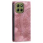 For Motorola Moto G15 Totem Embossed Magnetic Leather Phone Case(Rose Gold) - 3