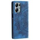 For Motorola Edge 60 Fusion Totem Embossed Magnetic Leather Phone Case(Blue) - 3