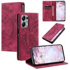 For Motorola Edge 60 Fusion Totem Embossed Magnetic Leather Phone Case(Red) - 1