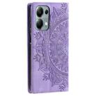 For Motorola Edge 60 Fusion Totem Embossed Magnetic Leather Phone Case(Purple) - 3
